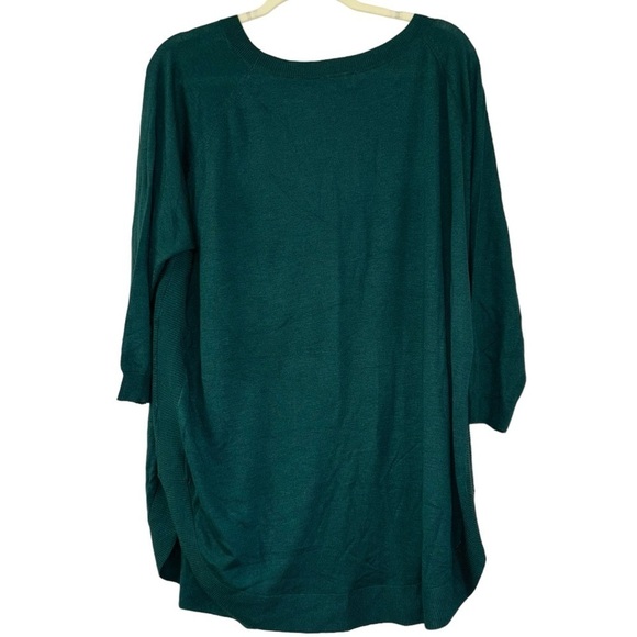 Express NWT Women’s XL Tunic Top Forest Green 3/4 Sleeves Preppy Feminine Classy - Picture 3 of 16